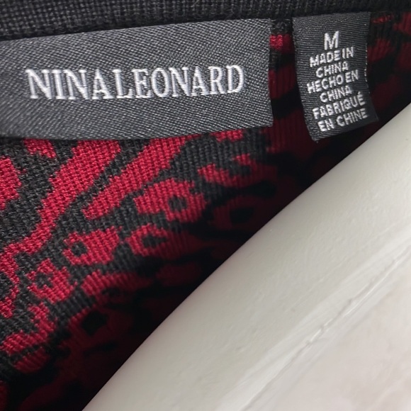 Nina Leonard leopard print knit dress NWT - Picture 5 of 9